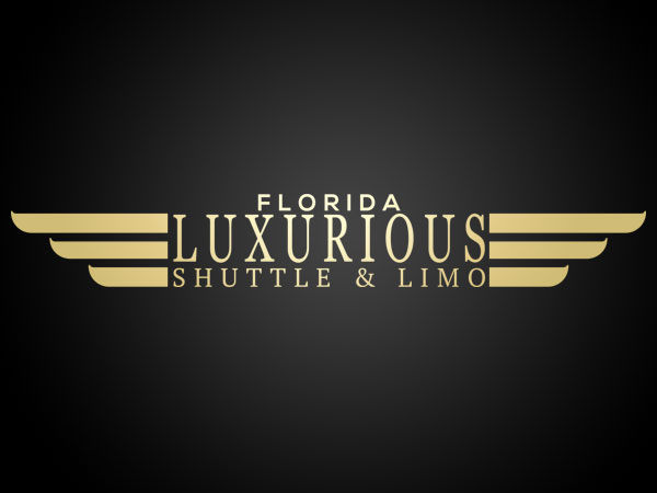 A black background with the words florida luxurious shuttle and limo.