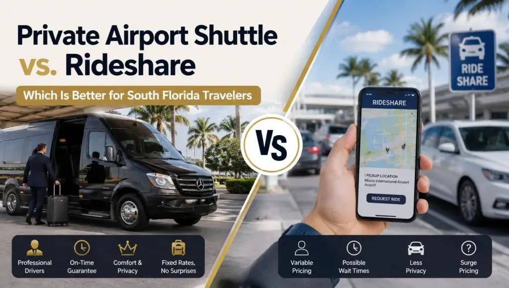 Private Airport Shuttle vs Rideshare Which is the best